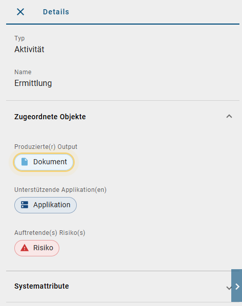 Der Screenshot zeigt die Details eines ausgewählten Attributs.